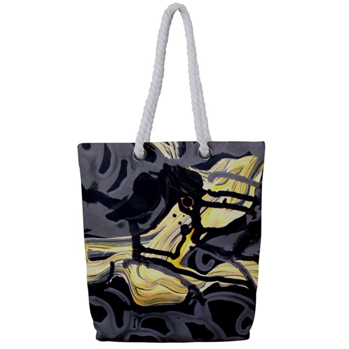 Motion And Emotion 1 2 Full Print Rope Handle Tote (Small)