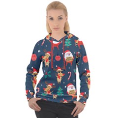 Funny Christmas Pattern Women s Overhead Hoodie