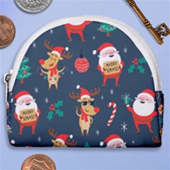 Funny Christmas Pattern Horseshoe Style Canvas Pouch by Vaneshart