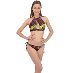 Parade Of The Planets 1 1 Cross Front Halter Bikini Set