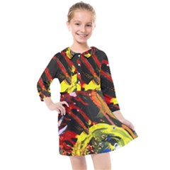 Parade Of The Planets 1 1 Kids  Quarter Sleeve Shirt Dress