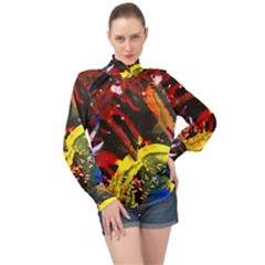 Parade Of The Planets 1 1 High Neck Long Sleeve Chiffon Top by bestdesignintheworld