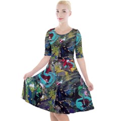 Forest 1 1 Quarter Sleeve A-line Dress by bestdesignintheworld