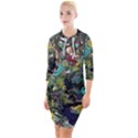 Forest 1 1 Quarter Sleeve Hood Bodycon Dress View1