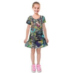 Forest 1 1 Kids  Short Sleeve Velvet Dress by bestdesignintheworld