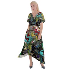 Forest 1 1 Cross Front Sharkbite Hem Maxi Dress