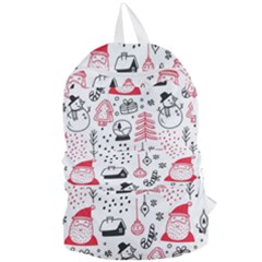 Christmas Themed Seamless Pattern Foldable Lightweight Backpack by Vaneshart