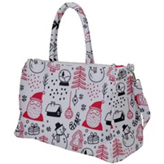 Christmas Themed Seamless Pattern Duffel Travel Bag by Vaneshart