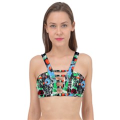 Dots And Stripes 1 1 Cage Up Bikini Top