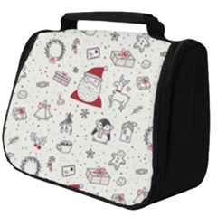 Cute Christmas Doodles Seamless Pattern Full Print Travel Pouch (big) by Vaneshart