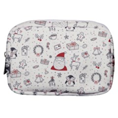 Cute Christmas Doodles Seamless Pattern Make Up Pouch (small) by Vaneshart