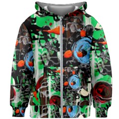 Dots And Stripes 1 1 Kids  Zipper Hoodie Without Drawstring