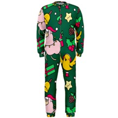 Funny Decoration Christmas Pattern Background Onepiece Jumpsuit (men)  by Vaneshart