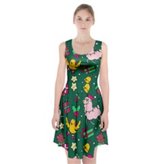 Funny Decoration Christmas Pattern Background Racerback Midi Dress by Vaneshart