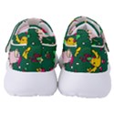 Funny Decoration Christmas Pattern Background Women s Velcro Strap Shoes View4