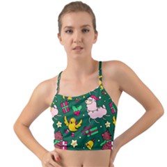 Funny Decoration Christmas Pattern Background Mini Tank Bikini Top by Vaneshart