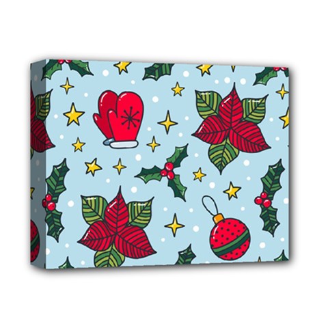 Colorful Funny Christmas Pattern Deluxe Canvas 14  X 11  (stretched) by Vaneshart