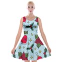 Colorful Funny Christmas Pattern Velvet Skater Dress View1