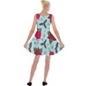 Colorful Funny Christmas Pattern Velvet Skater Dress View2