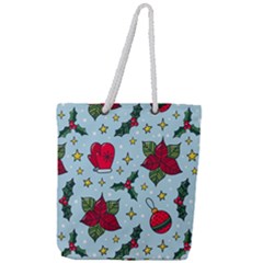 Colorful Funny Christmas Pattern Full Print Rope Handle Tote (large) by Vaneshart