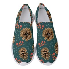 Christmas Seamless Pattern Women s Slip On Sneakers