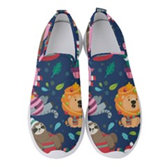 Funny Animal Christmas Pattern Women s Slip On Sneakers