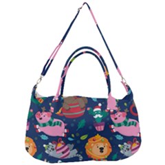 Funny Animal Christmas Pattern Removal Strap Handbag by Vaneshart