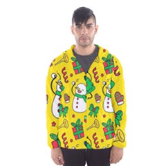 Funny Decoration Christmas Pattern Men s Hooded Windbreaker by Vaneshart