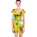 Funny Decoration Christmas Pattern Short Sleeve Bodycon Dress View1