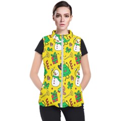 Funny Decoration Christmas Pattern Women s Puffer Vest by Vaneshart