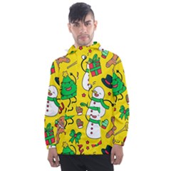 Funny Decoration Christmas Pattern Men s Front Pocket Pullover Windbreaker by Vaneshart