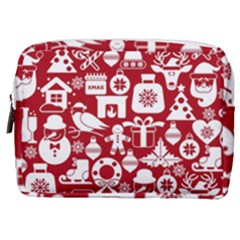 Christmas Seamless Pattern Icons Make Up Pouch (medium)