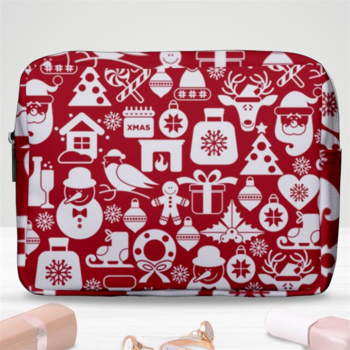 Christmas Seamless Pattern Icons Make Up Pouch (Large)