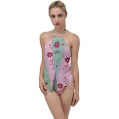 Flat Christmas Pattern Collection Go With The Flow One Piece Swimsuit