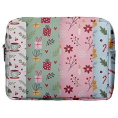 Flat Christmas Pattern Collection Make Up Pouch (large)