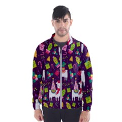 Colorful Funny Christmas Pattern Men s Windbreaker by Vaneshart