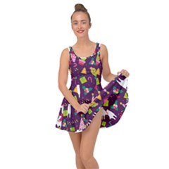 Colorful Funny Christmas Pattern Inside Out Casual Dress by Vaneshart