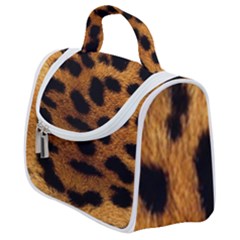 Leopard Skin Pattern Background Satchel Handbag by Vaneshart