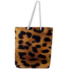 Leopard Skin Pattern Background Full Print Rope Handle Tote (large) by Vaneshart