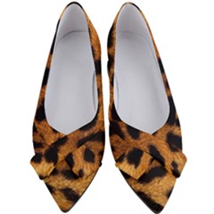 Leopard Skin Pattern Background Women s Bow Heels