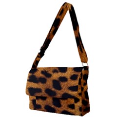 Leopard Skin Pattern Background Full Print Messenger Bag (l)