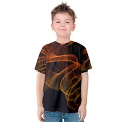 Circle Fractals Pattern Kids  Cotton Tee