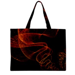 Circle Fractals Pattern Zipper Mini Tote Bag