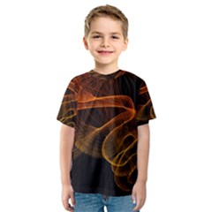 Circle Fractals Pattern Kids  Sport Mesh Tee