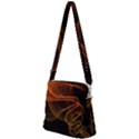 Circle Fractals Pattern Zipper Messenger Bag View2