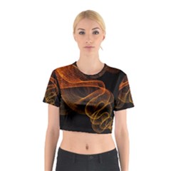 Circle Fractals Pattern Cotton Crop Top