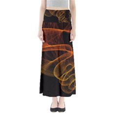 Circle Fractals Pattern Full Length Maxi Skirt