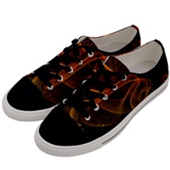 Circle Fractals Pattern Men s Low Top Canvas Sneakers