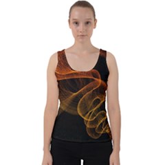 Circle Fractals Pattern Velvet Tank Top