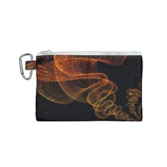 Circle Fractals Pattern Canvas Cosmetic Bag (small)